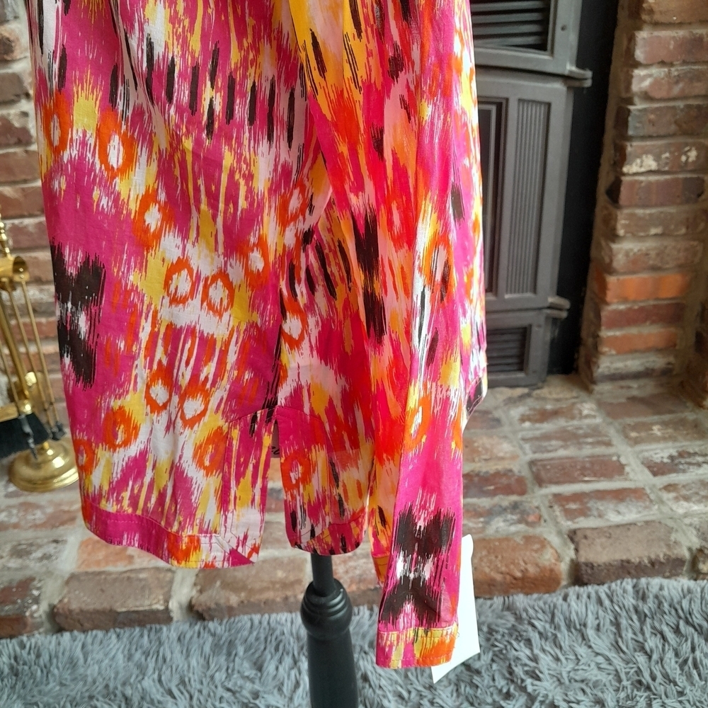 Liz Lange Vibrant Pink and Orange Tunic - Picture 4 of 7